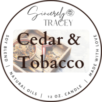 Cedar & Tobacco Soy Blend Candle